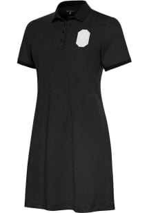 Antigua Nashville SC Womens Black Play Through Dress White Logo Short Sleeve Dress