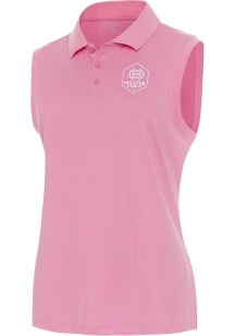 Antigua Houston Dynamo Womens Pink Recap White Logo Polo Shirt