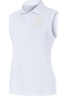 Antigua Nashville SC Womens White Recap White Logo Polo Shirt