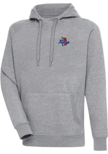 Antigua Tulsa Golden Hurricane Mens Grey Victory Long Sleeve Hoodie