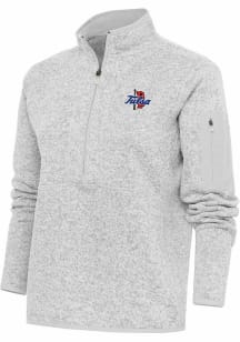 Antigua Tulsa Golden Hurricane Womens Grey Fortune Qtr Zip