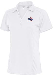 Antigua Tulsa Golden Hurricane Womens White Tribute Short Sleeve Polo Shirt