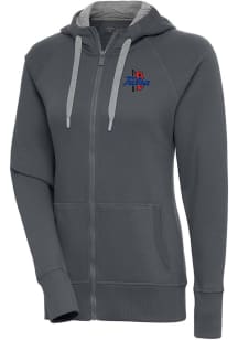 Antigua Tulsa Golden Hurricane Womens Charcoal Victory Long Sleeve Full Zip Jacket