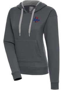 Antigua Tulsa Golden Hurricane Womens Charcoal Victory Hooded Sweatshirt