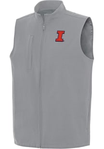 Antigua Illinois Fighting Illini Mens Grey Regard Sleeveless Jacket