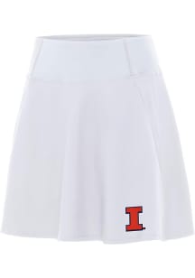 Antigua Illinois Fighting Illini Womens White Chip Skort Skirt
