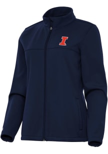 Antigua Illinois Fighting Illini Womens Navy Blue Links Light Weight Jacket