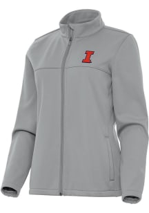 Antigua Illinois Fighting Illini Womens Grey Links Light Weight Jacket