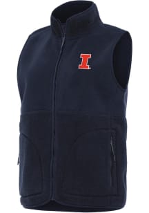 Antigua Illinois Fighting Illini Womens Navy Blue Nostalgic Vest