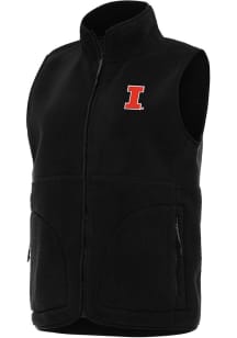 Antigua Illinois Fighting Illini Womens Black Nostalgic Vest