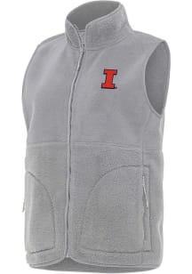 Antigua Illinois Fighting Illini Womens Grey Nostalgic Vest