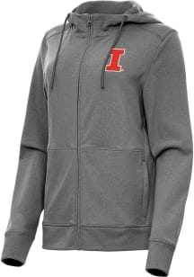 Antigua Illinois Fighting Illini Womens Black Seeker Light Weight Jacket