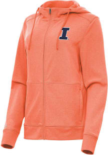 Antigua Illinois Fighting Illini Womens Orange Seeker Light Weight Jacket