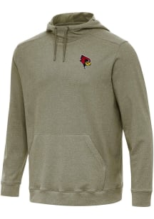 Antigua Illinois State Redbirds Mens Olive Cloud Long Sleeve Hoodie
