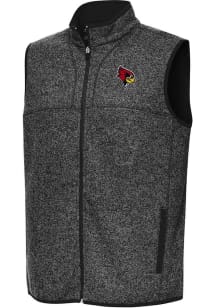 Antigua Illinois State Redbirds Mens Black Fortune Sleeveless Jacket