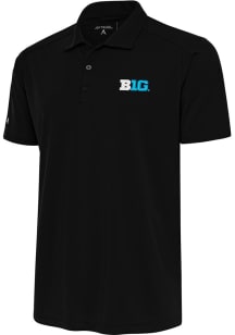 Antigua Big Ten Black Tribute Big and Tall Polo