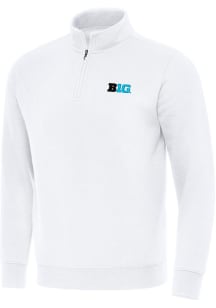 Antigua Big Ten Mens White Victory Long Sleeve Qtr Zip Pullover