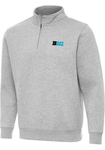 Antigua Big Ten Mens Grey Victory Long Sleeve Qtr Zip Pullover