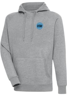 Antigua Utah Mammoth Mens Grey Victory Long Sleeve Hoodie