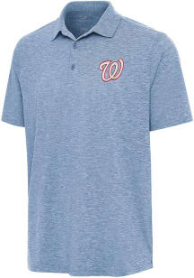 Antigua Washington Nationals Mens Blue Par 3 Short Sleeve Polo