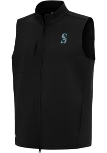 Antigua Seattle Mariners Mens Black Demand Sleeveless Jacket