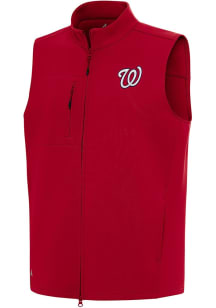 Antigua Washington Nationals Mens Red Demand Sleeveless Jacket