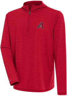 Antigua Arizona Diamondbacks Mens Red Tidy Long Sleeve Qtr Zip Pullover