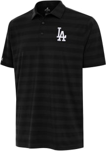 Antigua Los Angeles Dodgers Mens Black Tunnel Short Sleeve Polo