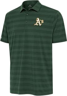 Antigua Oakland Athletics Mens Green Tunnel Short Sleeve Polo