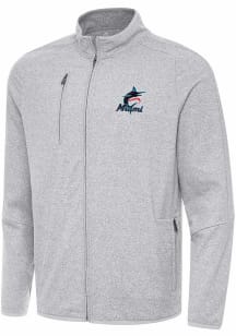Antigua Miami Marlins Mens Grey Hold Up Light Weight Jacket
