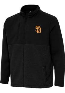Antigua San Diego Padres Mens Black Daily Fused Medium Weight Jacket