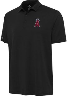 Antigua Los Angeles Angels Mens Black Reprocess Recycled Short Sleeve Polo