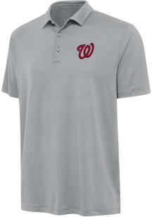 Antigua Washington Nationals Mens Grey Reprocess Recycled Short Sleeve Polo