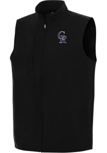 Antigua Colorado Rockies Mens Black Regard Sleeveless Jacket