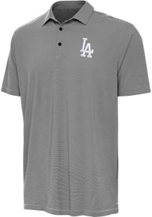 Antigua Los Angeles Dodgers Mens Black Twine Short Sleeve Polo
