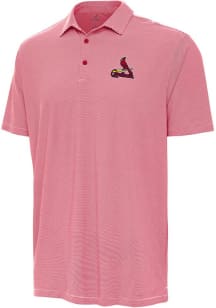 Antigua St Louis Cardinals Mens Red Twine Short Sleeve Polo