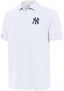 Antigua New York Yankees Mens White Era Short Sleeve Polo