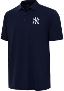 Antigua New York Yankees Mens Navy Blue Era Short Sleeve Polo