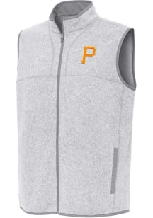 Antigua Pittsburgh Pirates Mens Grey Fortune Sleeveless Jacket