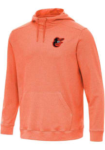 Antigua Baltimore Orioles Mens Orange Cloud Long Sleeve Hoodie