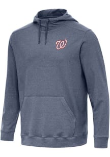 Antigua Washington Nationals Mens Navy Blue Cloud Long Sleeve Hoodie