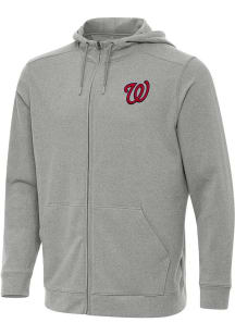 Antigua Washington Nationals Mens Grey Effortless Light Weight Jacket