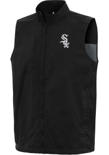 Antigua Chicago White Sox Mens Black Brisk Sleeveless Jacket