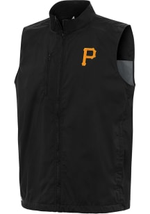 Antigua Pittsburgh Pirates Mens Black Brisk Sleeveless Jacket