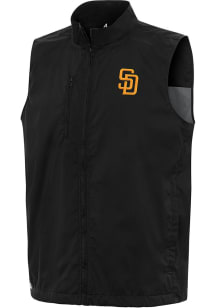 Antigua San Diego Padres Mens Black Brisk Sleeveless Jacket