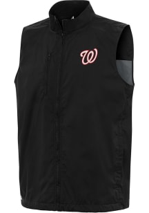 Antigua Washington Nationals Mens Black Brisk Sleeveless Jacket