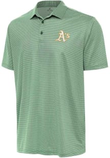 Antigua Oakland Athletics Mens Green Rings Short Sleeve Polo