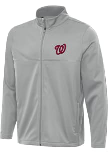 Antigua Washington Nationals Mens Grey Links 2 Light Weight Jacket