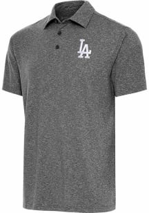 Antigua Los Angeles Dodgers Black Par 3 Big and Tall Polo