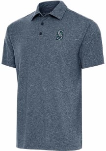 Antigua Seattle Mariners Navy Blue Par 3 Big and Tall Polo